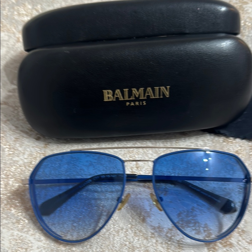 Balmain Blue Gradient Aviator Sunglasses